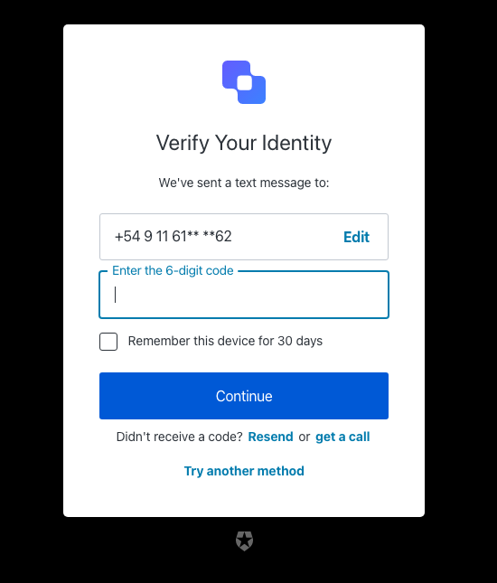 reset-password-mfa-sms-challenge reference screenshot